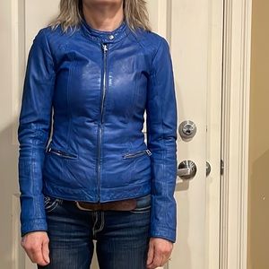 Blue Daniel leather jacket